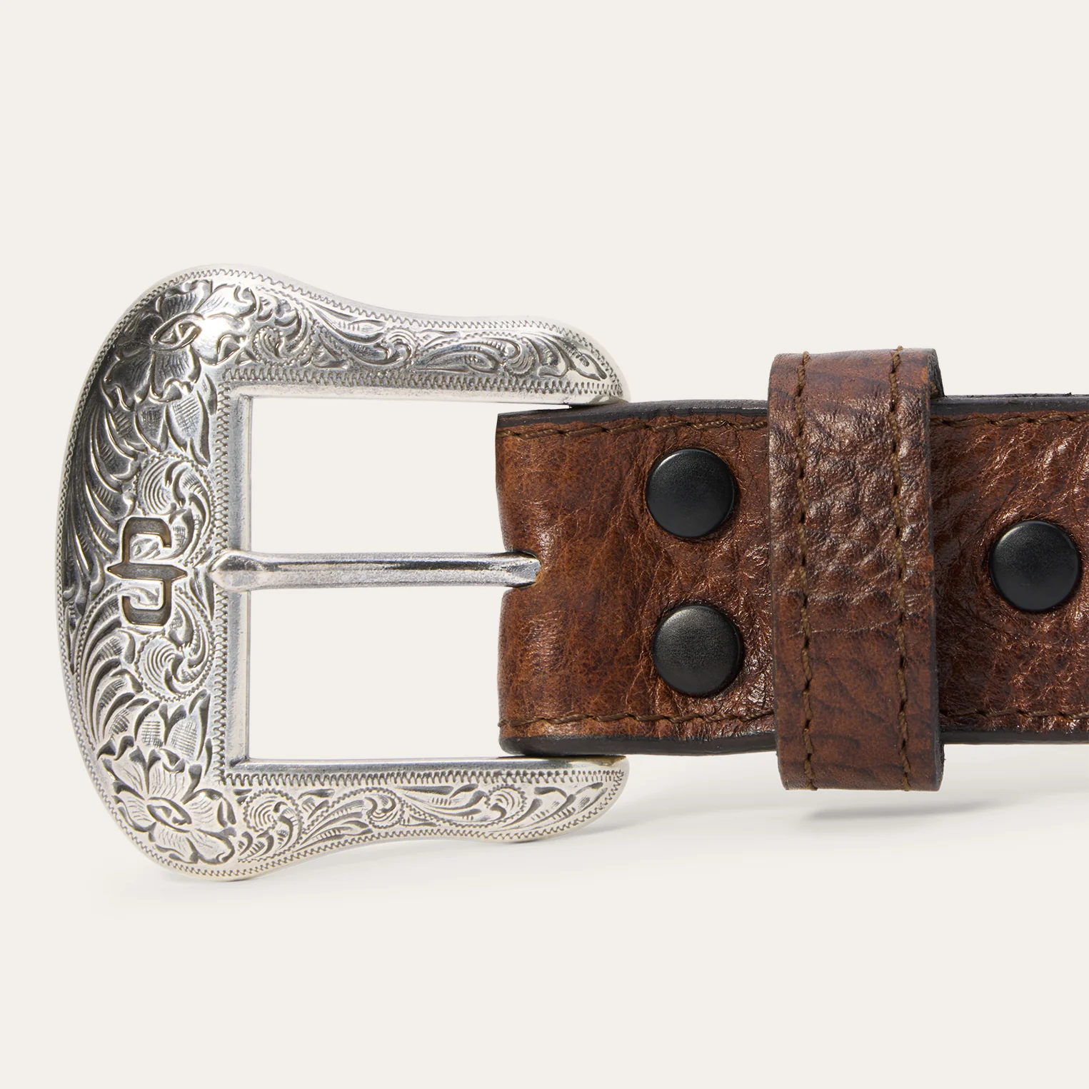 Bison Leather Concho Belt - Image 7