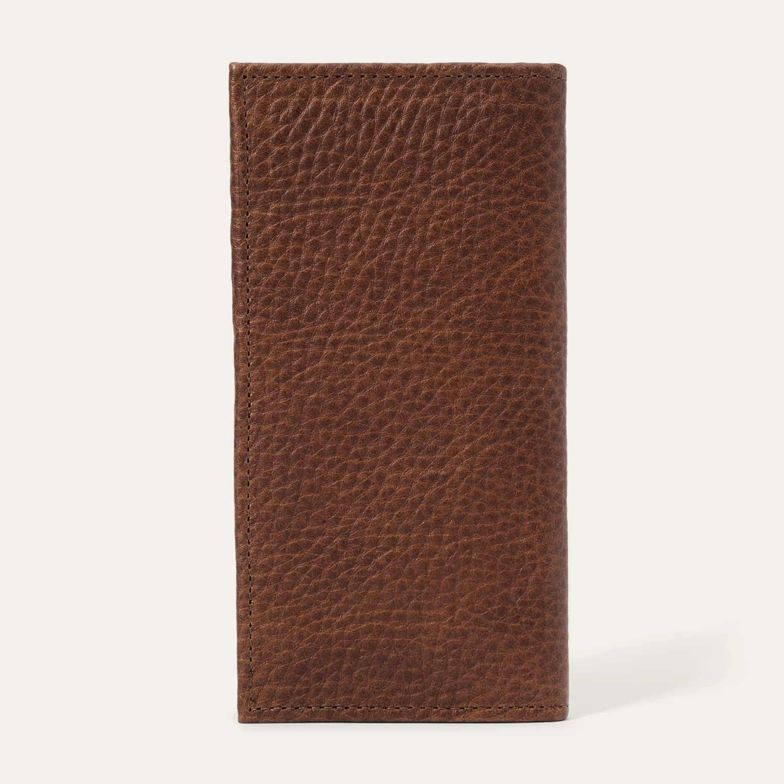 Bison Leather Stetson Rivet Checkbook Wallet - Image 3