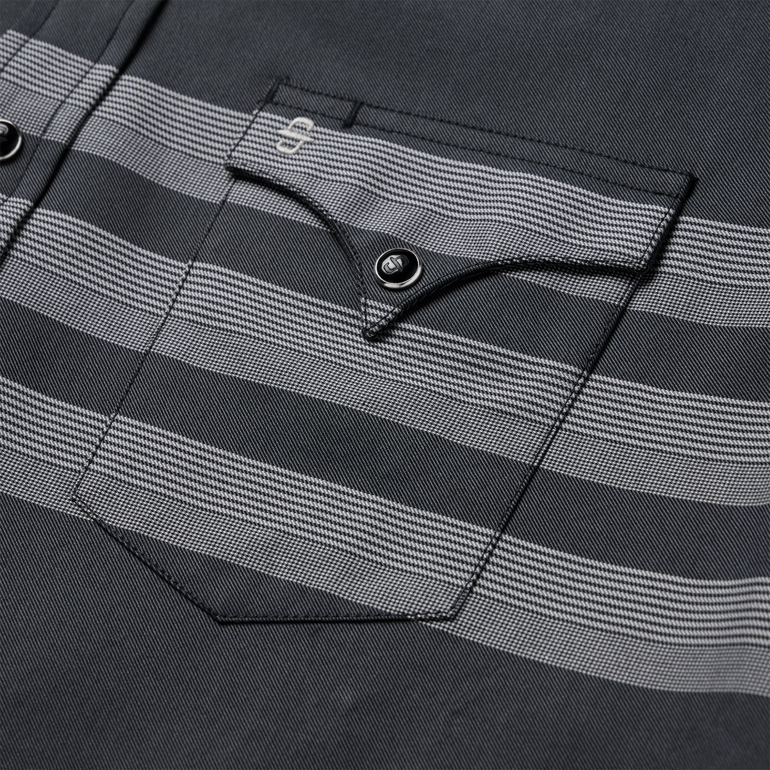 Border Stripe Twill Western Shirt - Image 4