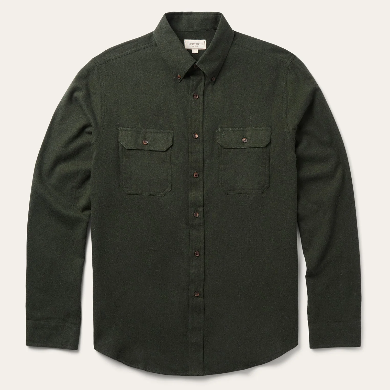 Brushed Heathered Flannel Shirt