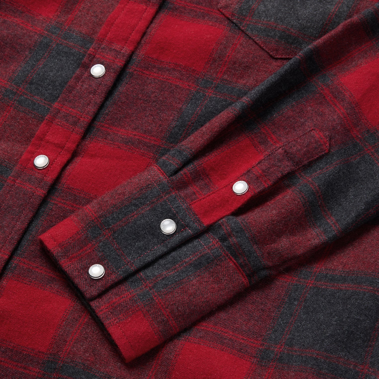 Buffalo Plaid Flannel Western Shirt - Image 5