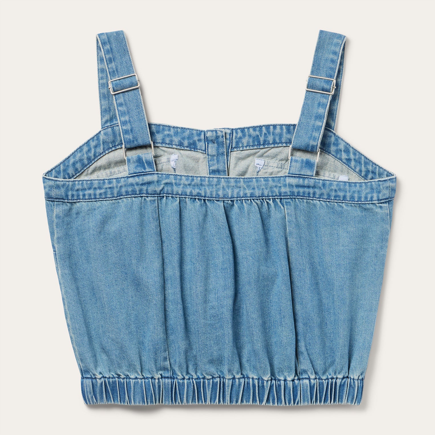 Button Front Denim Tank Top - Image 2