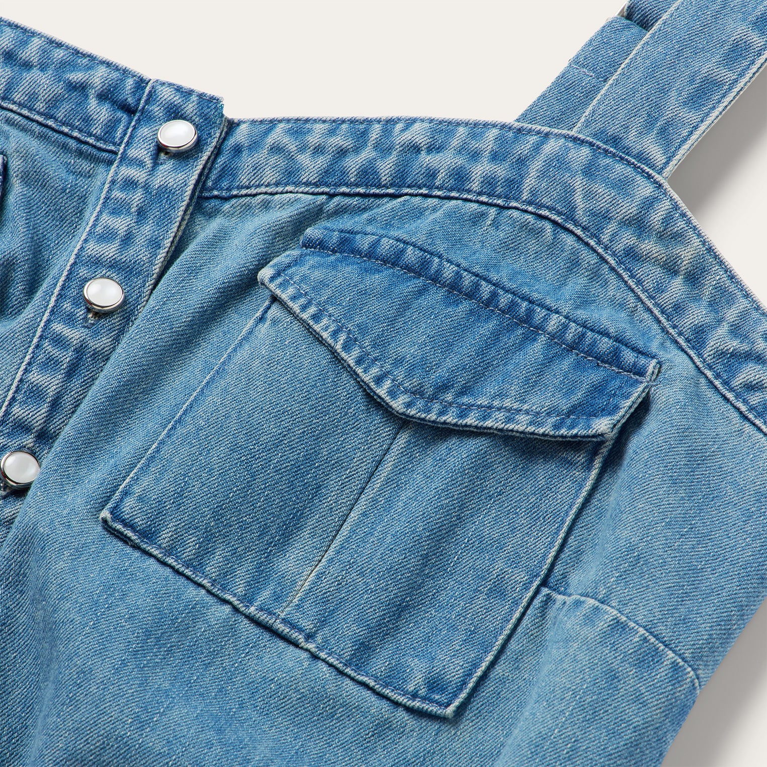 Button Front Denim Tank Top - Image 3