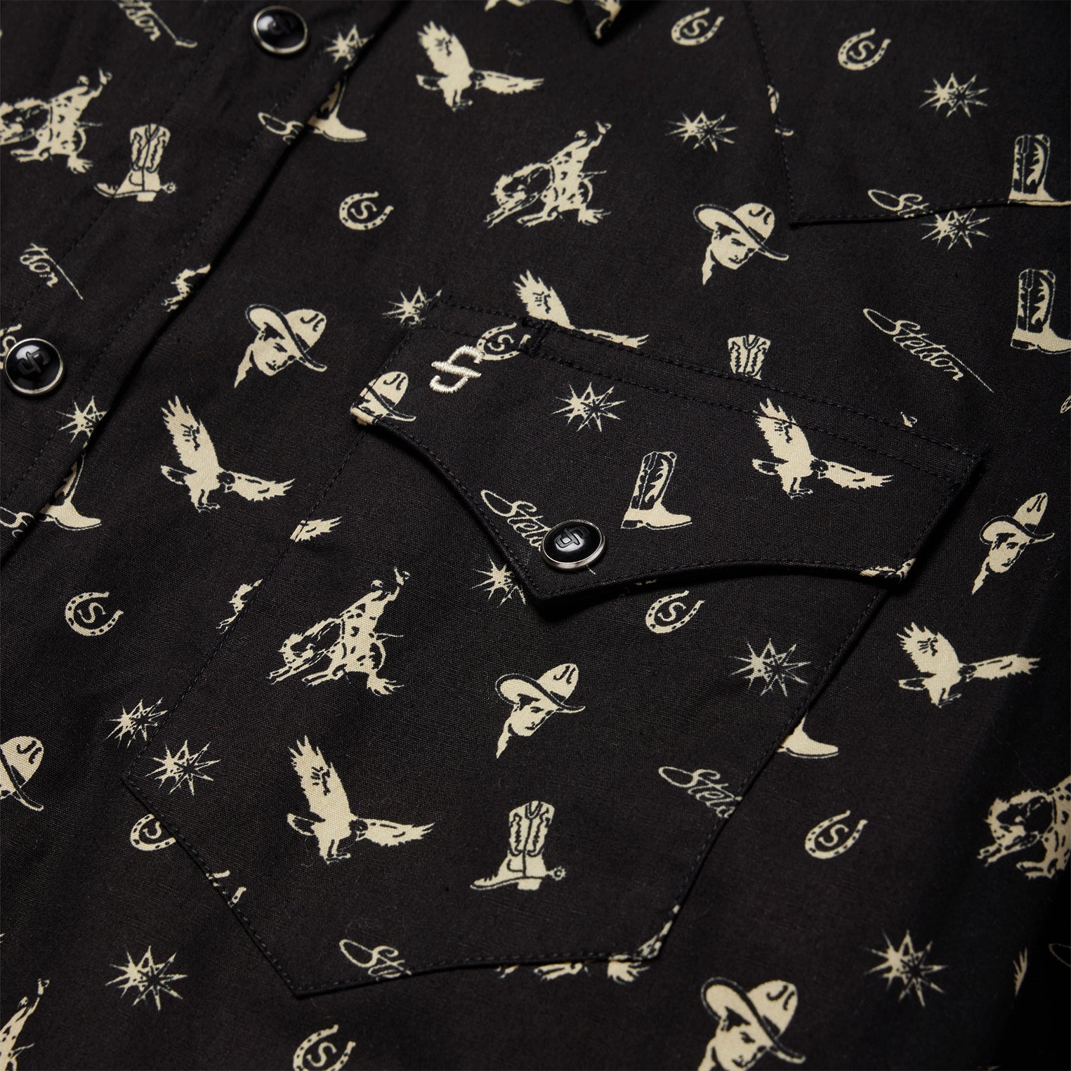 Conversation Print Western Shirt - Image 4