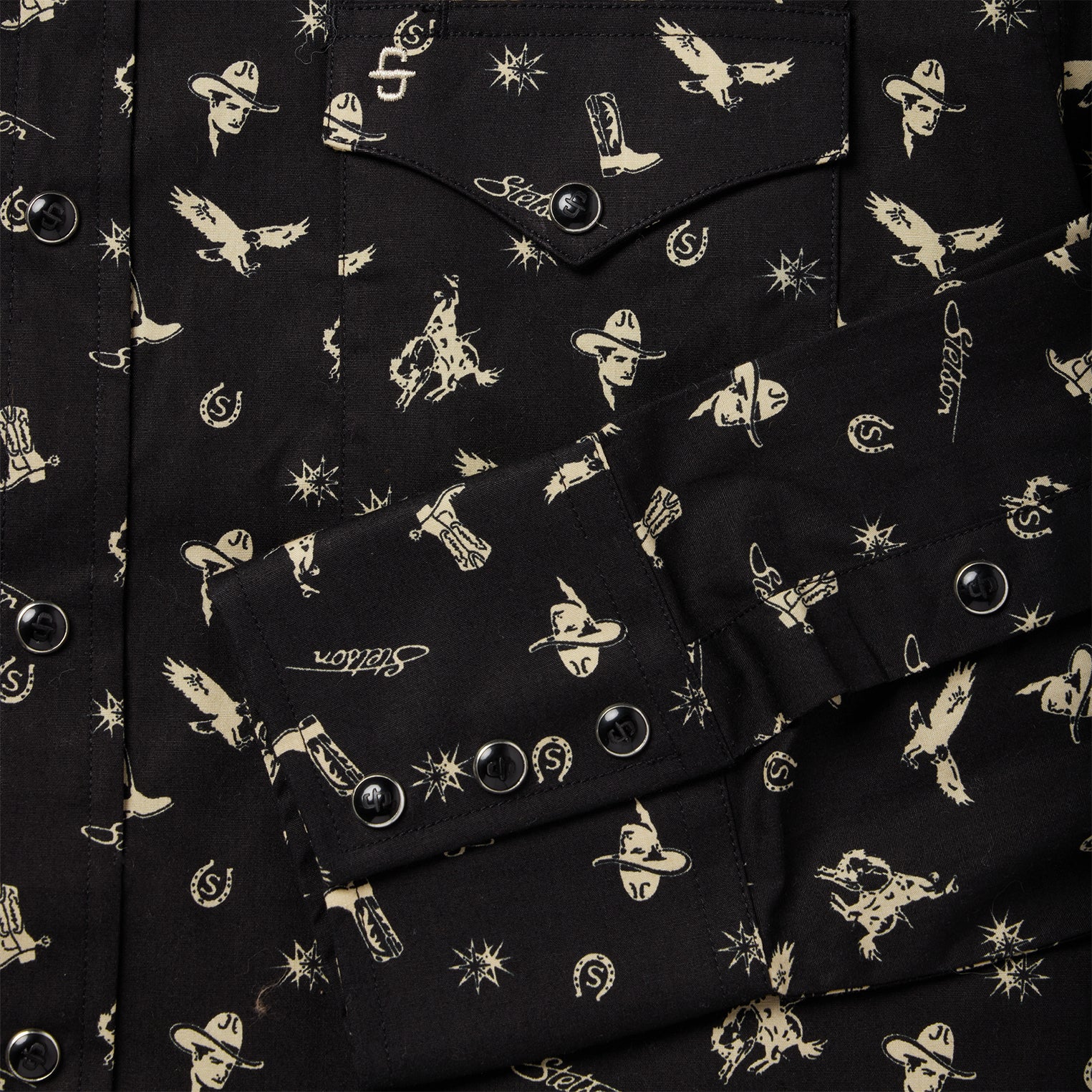 Conversation Print Western Shirt - Image 5