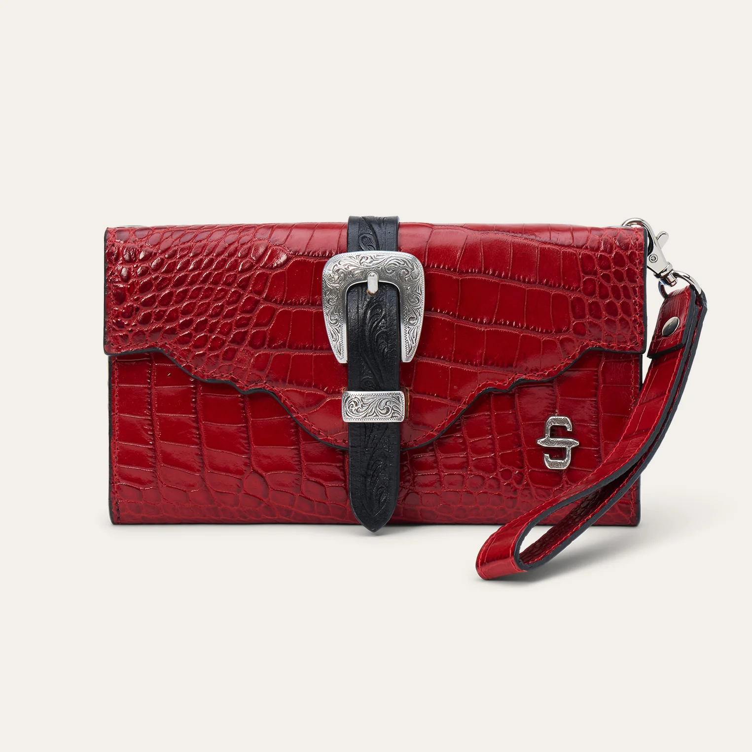 Croco Embossed Clutch Wallet - Image 2