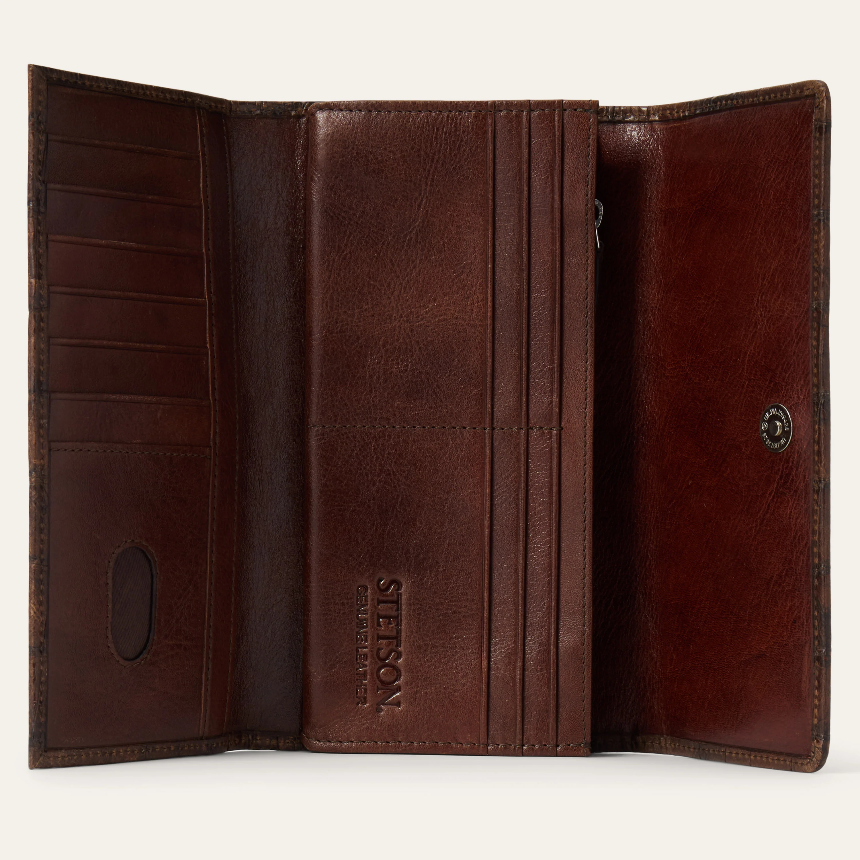 Croco Embossed Front Flap Wallet - Image 3