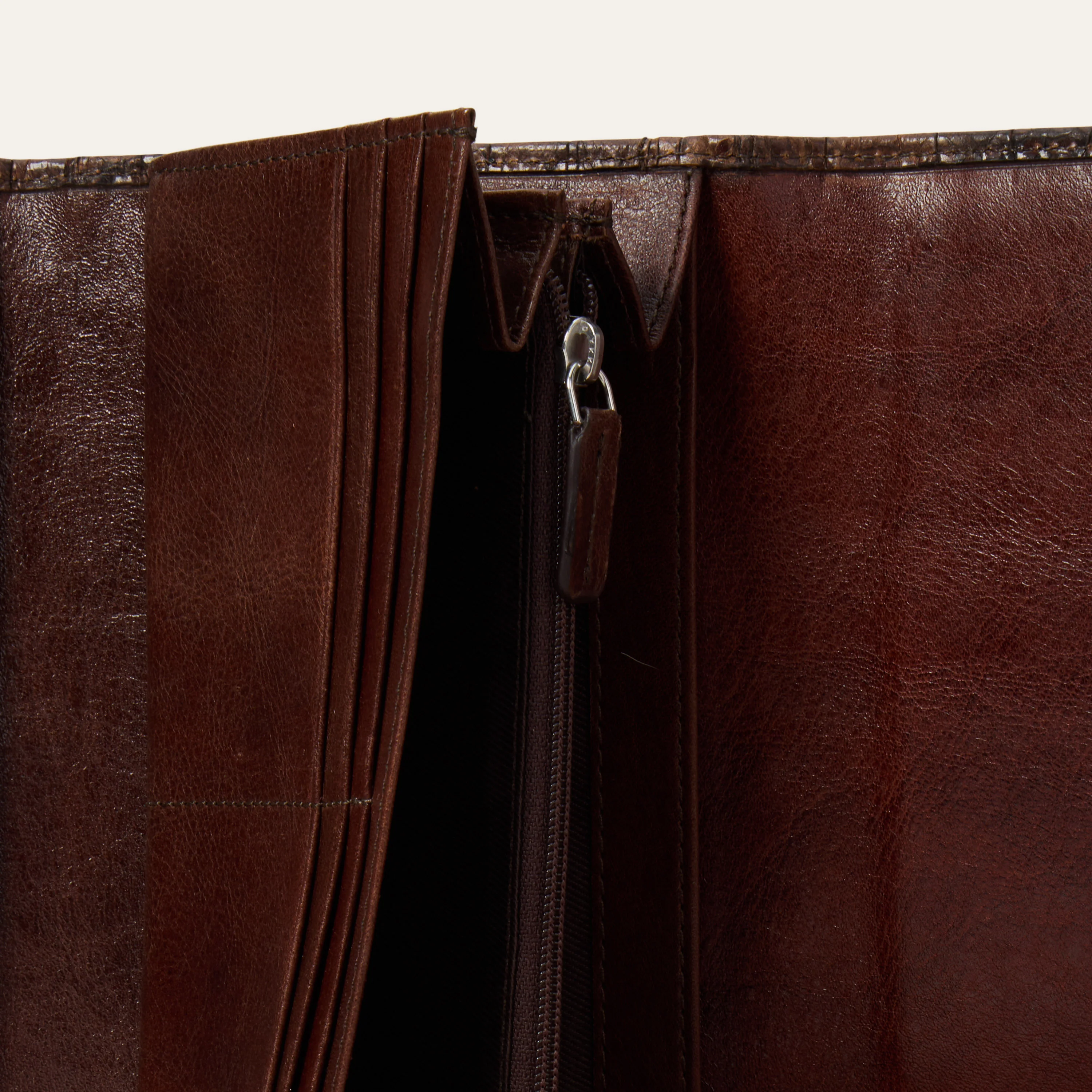 Croco Embossed Front Flap Wallet - Image 5