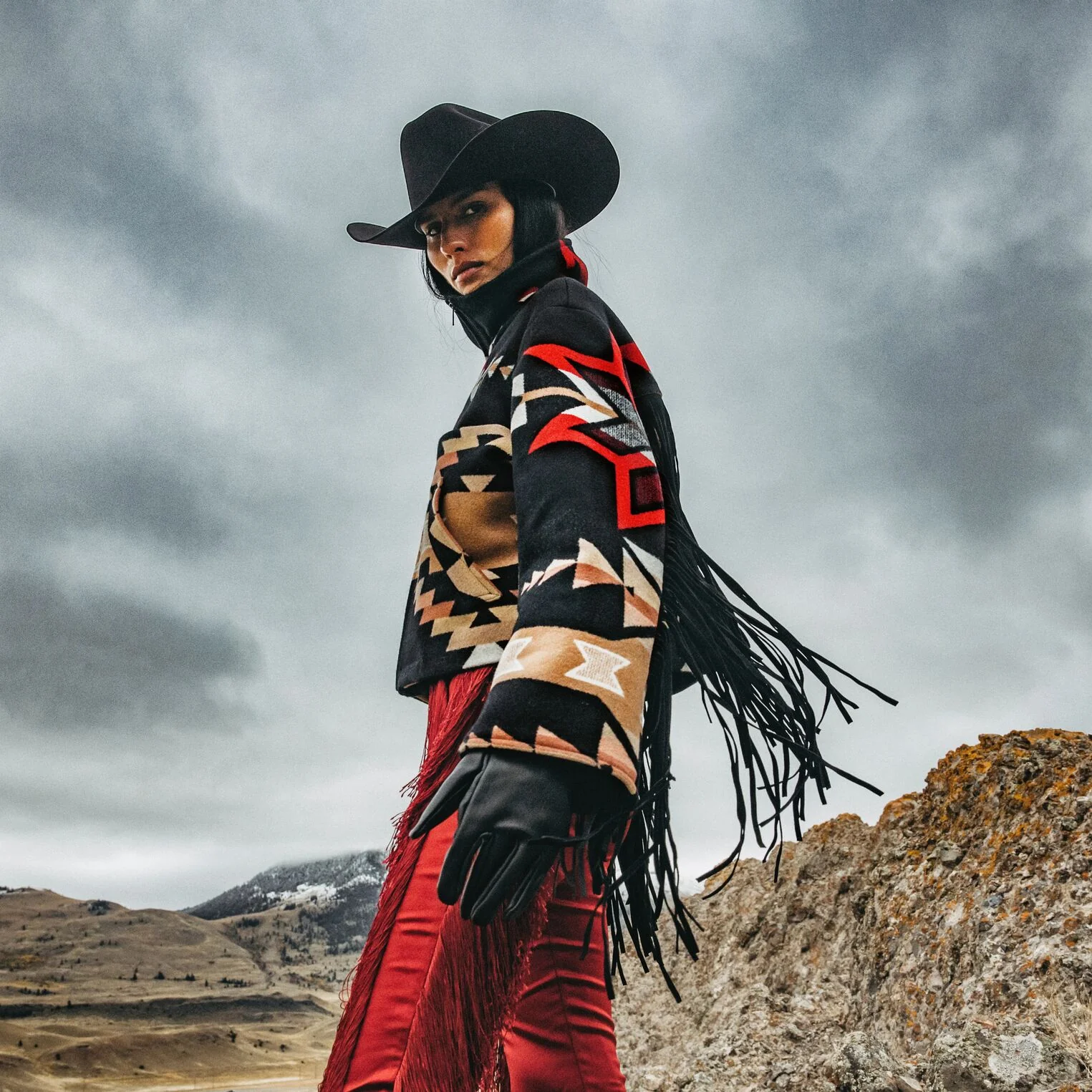 Stetson x Lindsey Thornburg Cropped Fringe Archer - Image 3