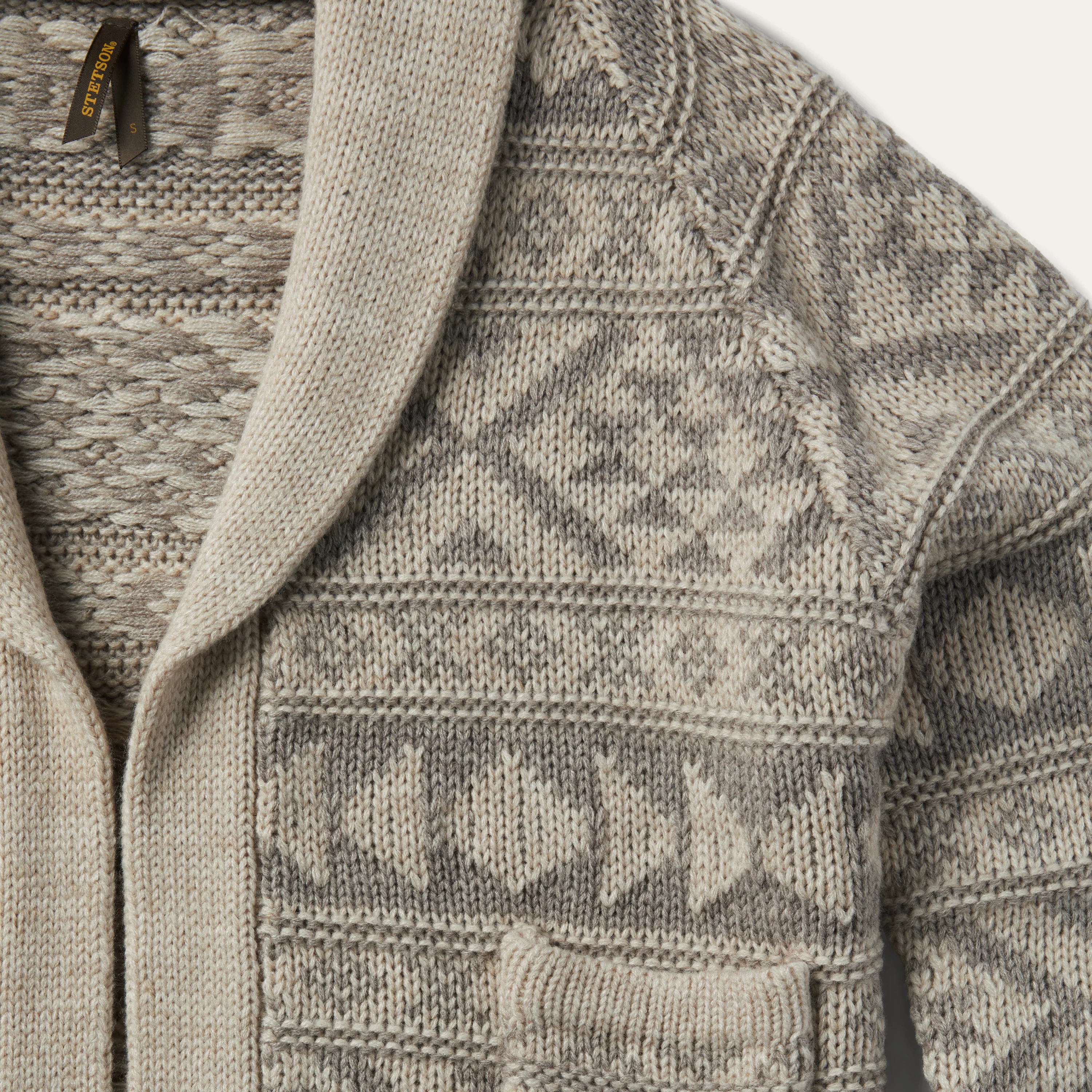 Cropped Shawl Collar Cardigan - Image 4