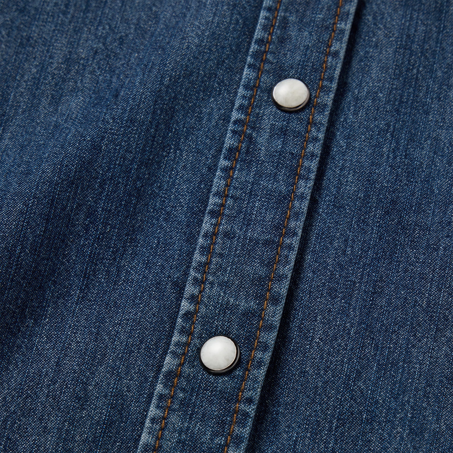 Dark Denim Snap Western Shirt - Image 4