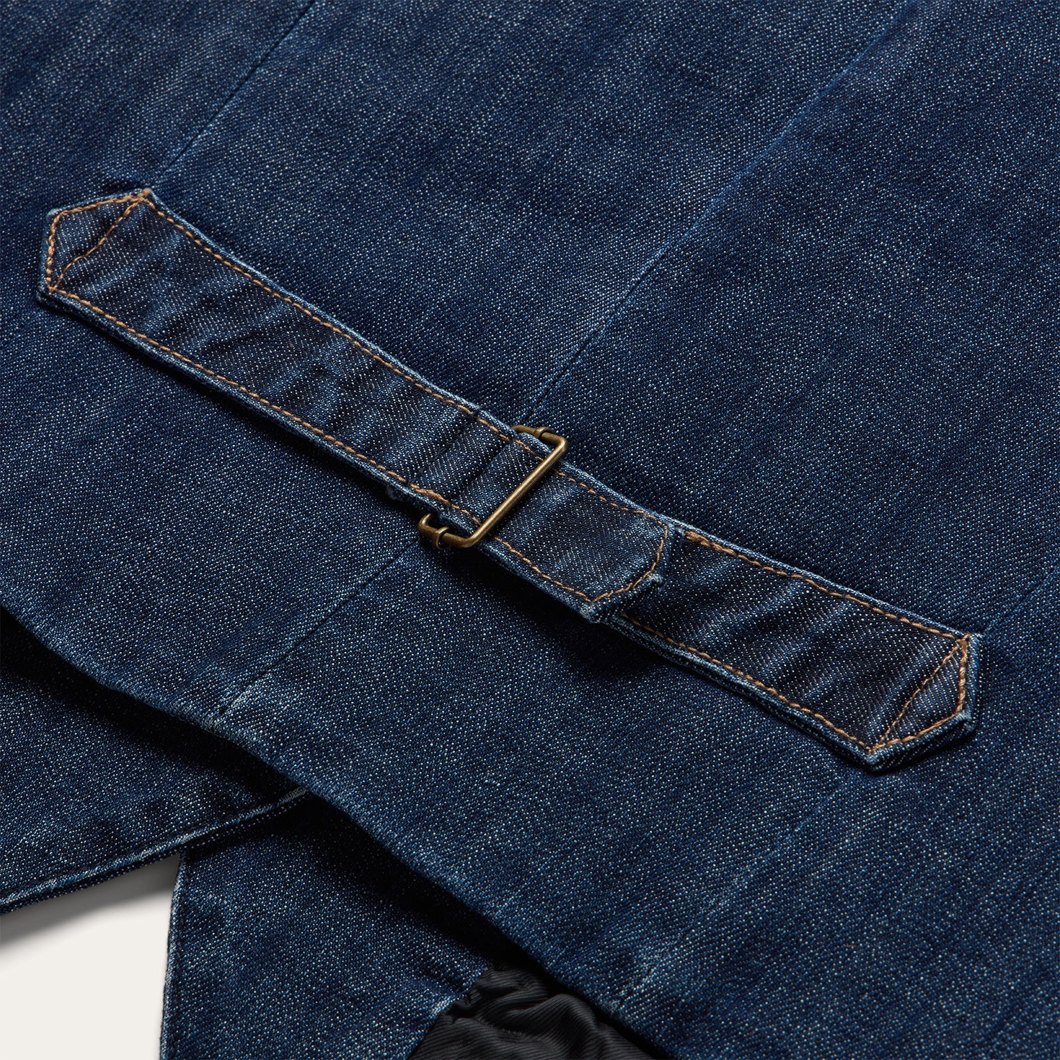 Dark Wash Stretch Denim Vest - Image 5