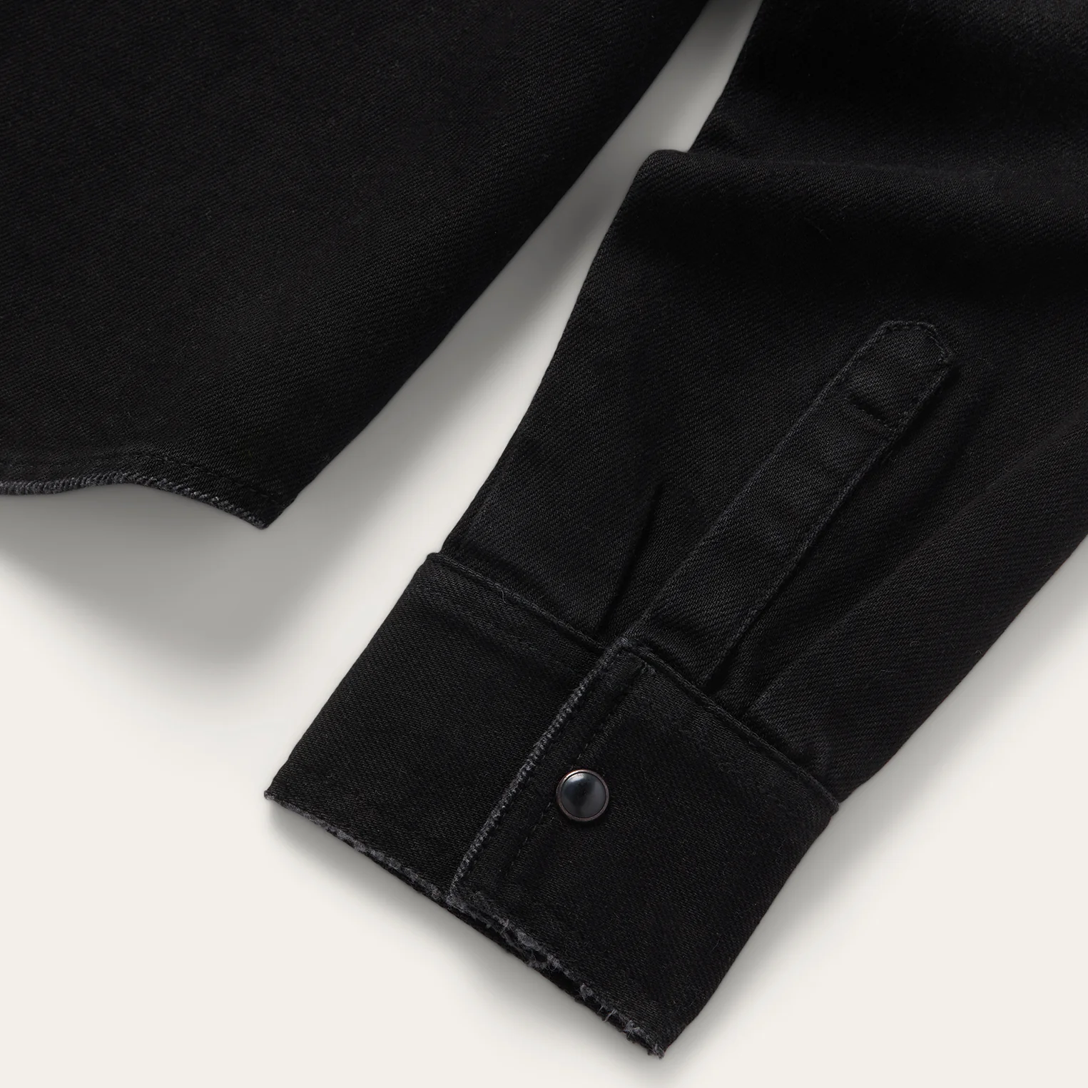 Embroidered Black Denim Shirt - Image 6