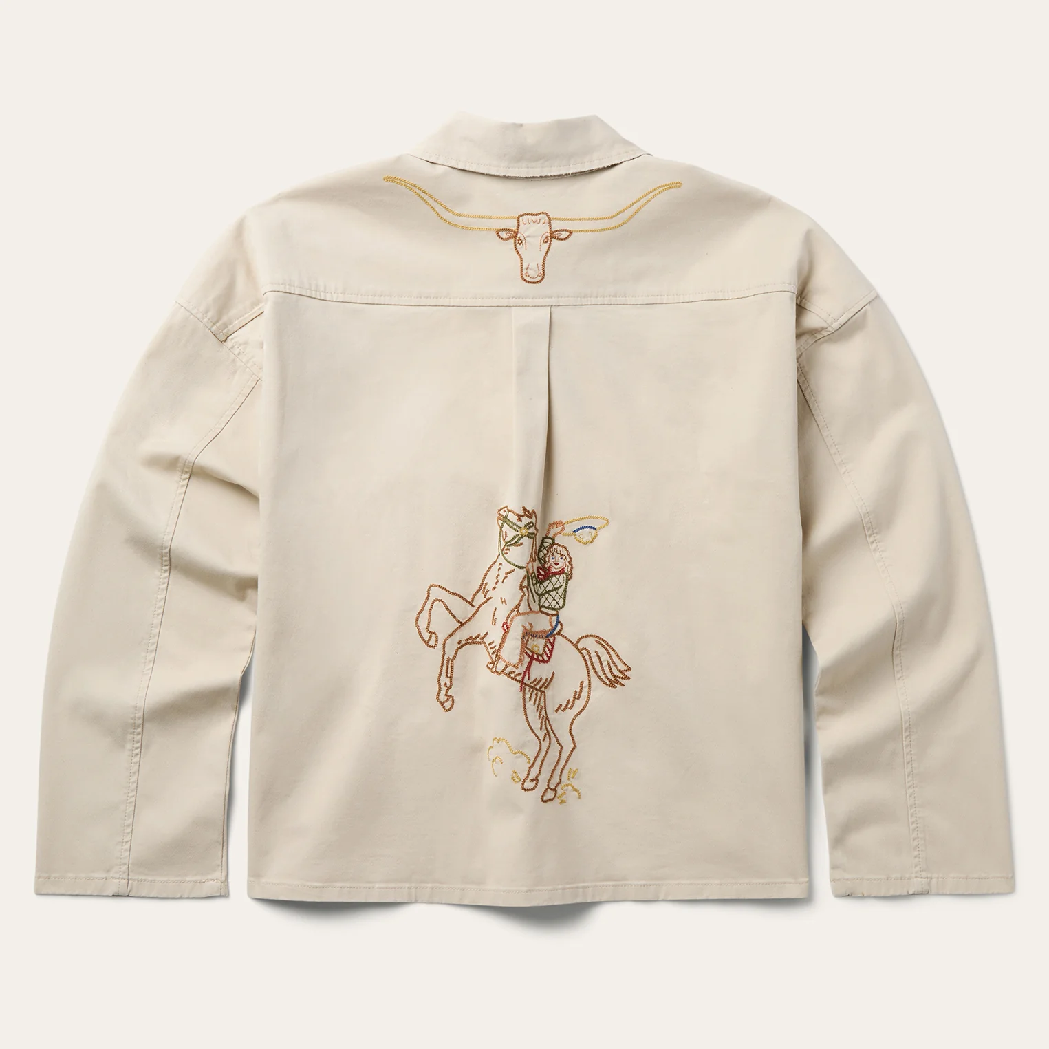 Embroidered Canvas Utility Jacket - Image 2