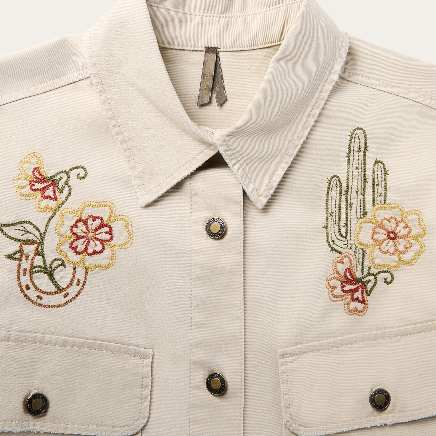 Embroidered Canvas Utility Jacket - Image 3