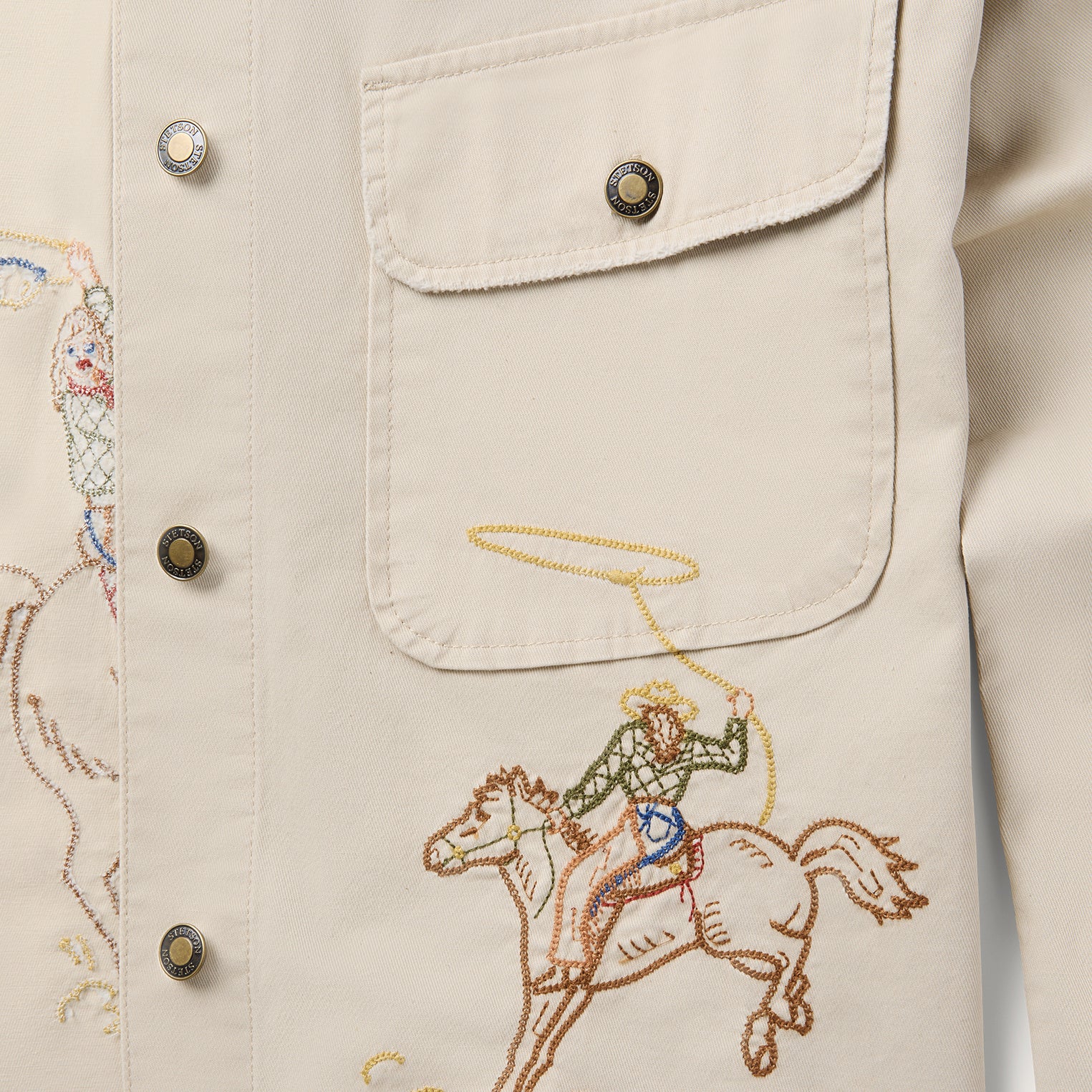 Embroidered Canvas Utility Jacket - Image 4