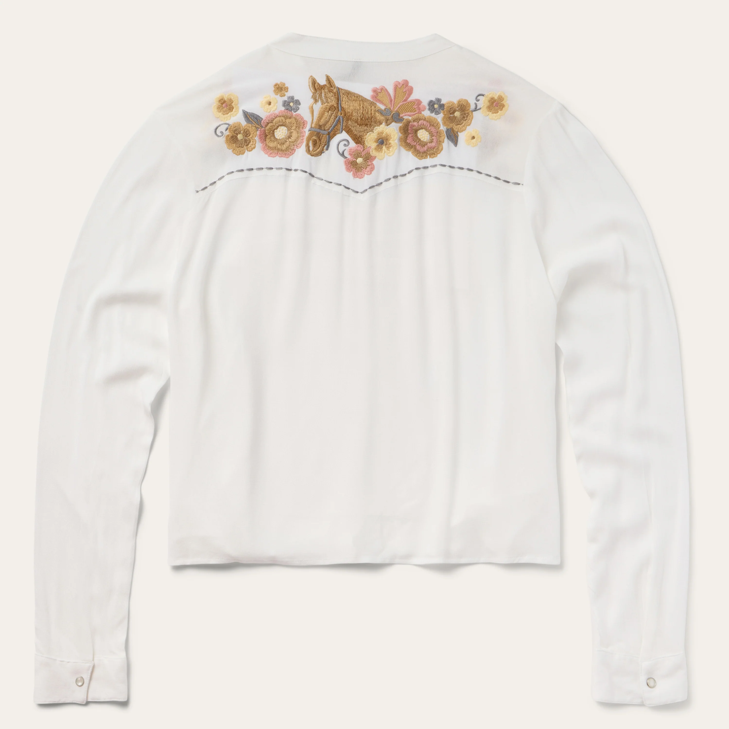 Embroidered Crepe Shirt - Image 3