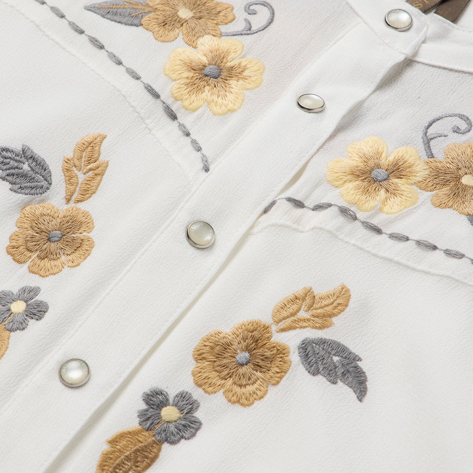 Embroidered Crepe Shirt - Image 4