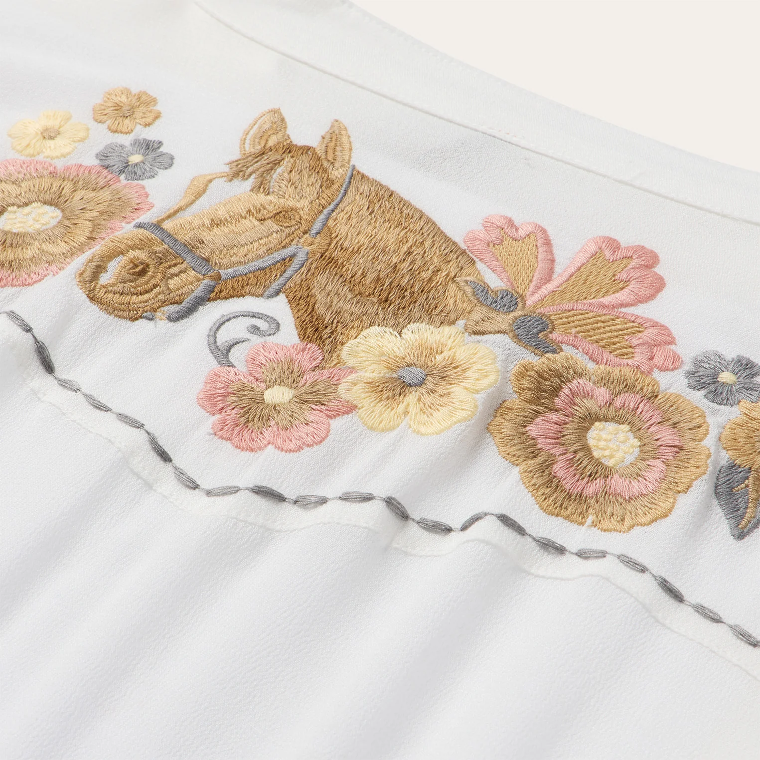 Embroidered Crepe Shirt - Image 5