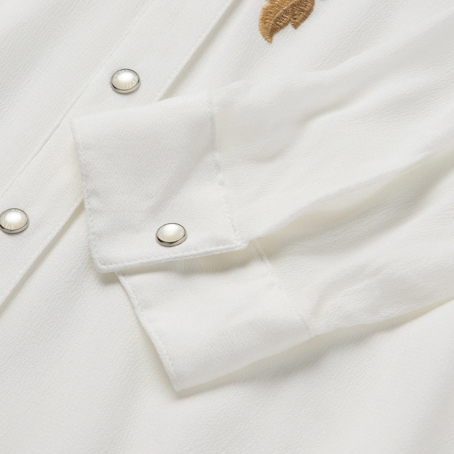 Embroidered Crepe Shirt - Image 6