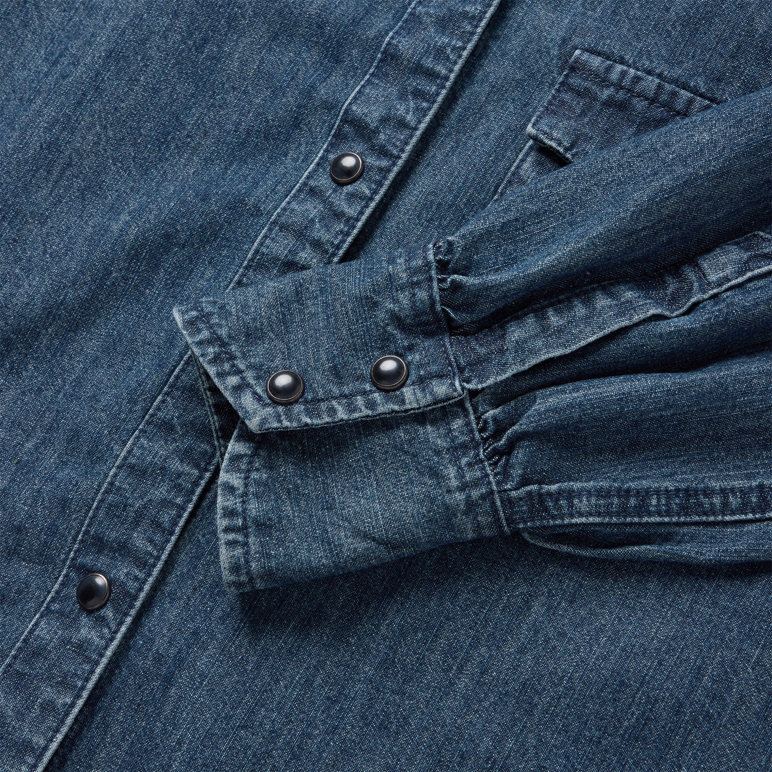Embroidered Denim Crop Top - Image 7