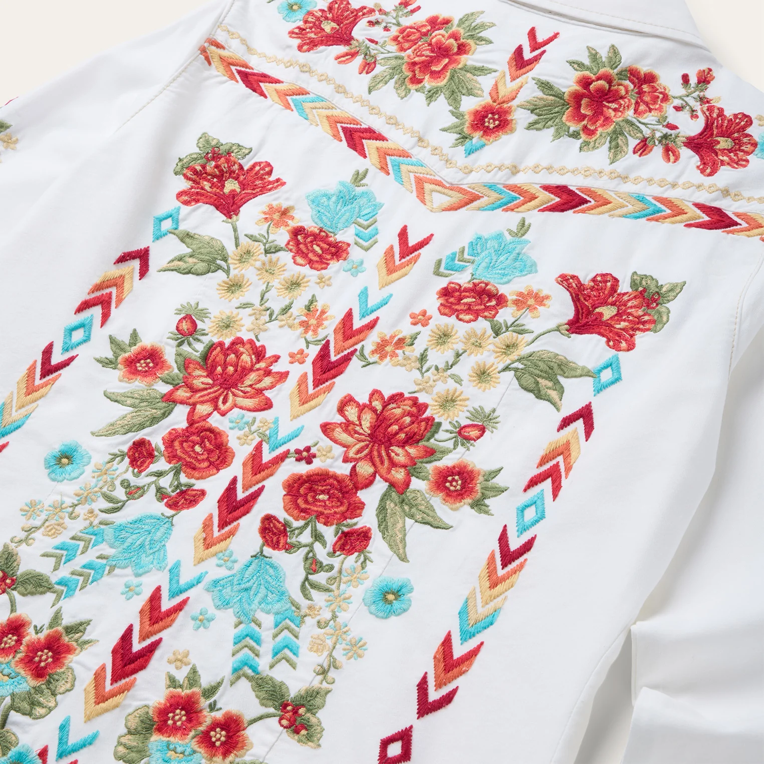 Embroidered Denim Dress - Image 4