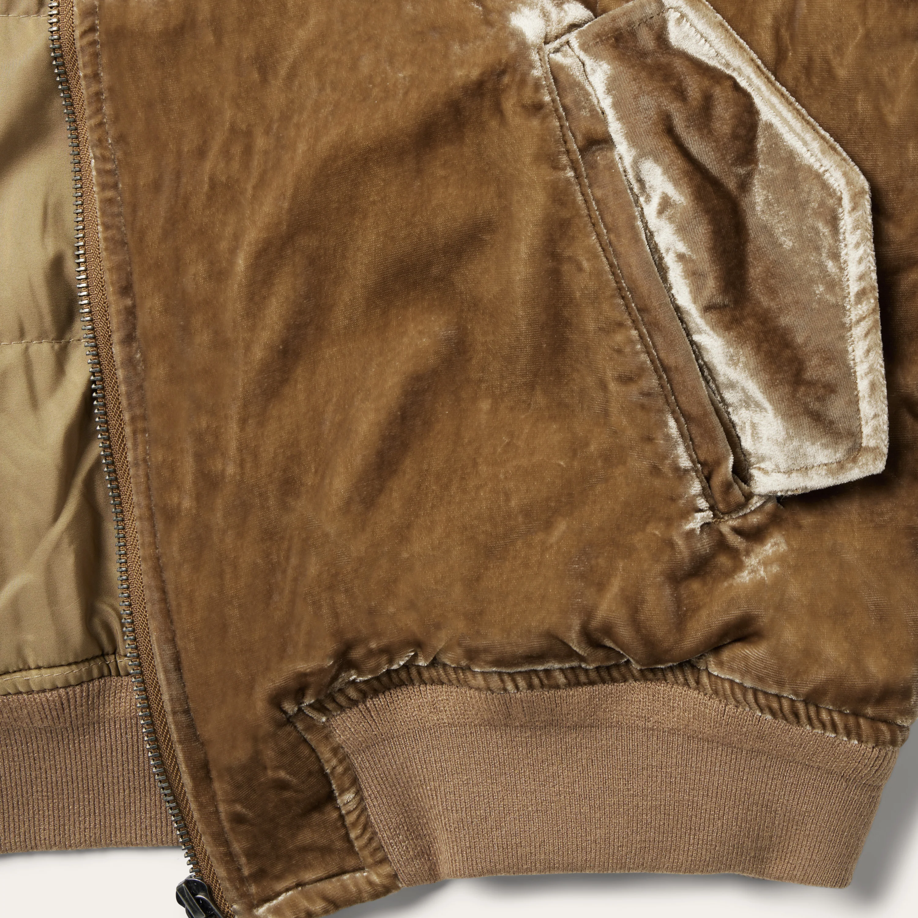 Embroidered Velvet Bomber Jacket - Image 4