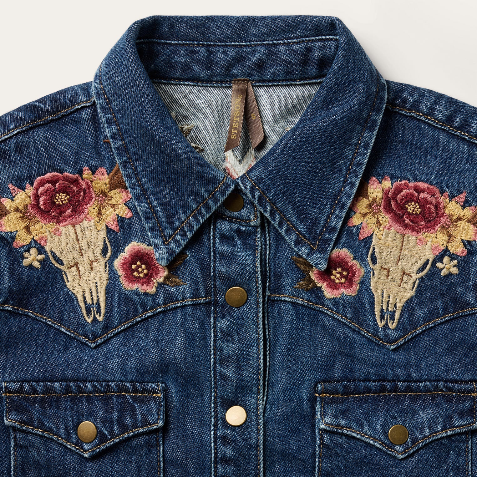 Embroidered Western Shirt Dress - Image 4