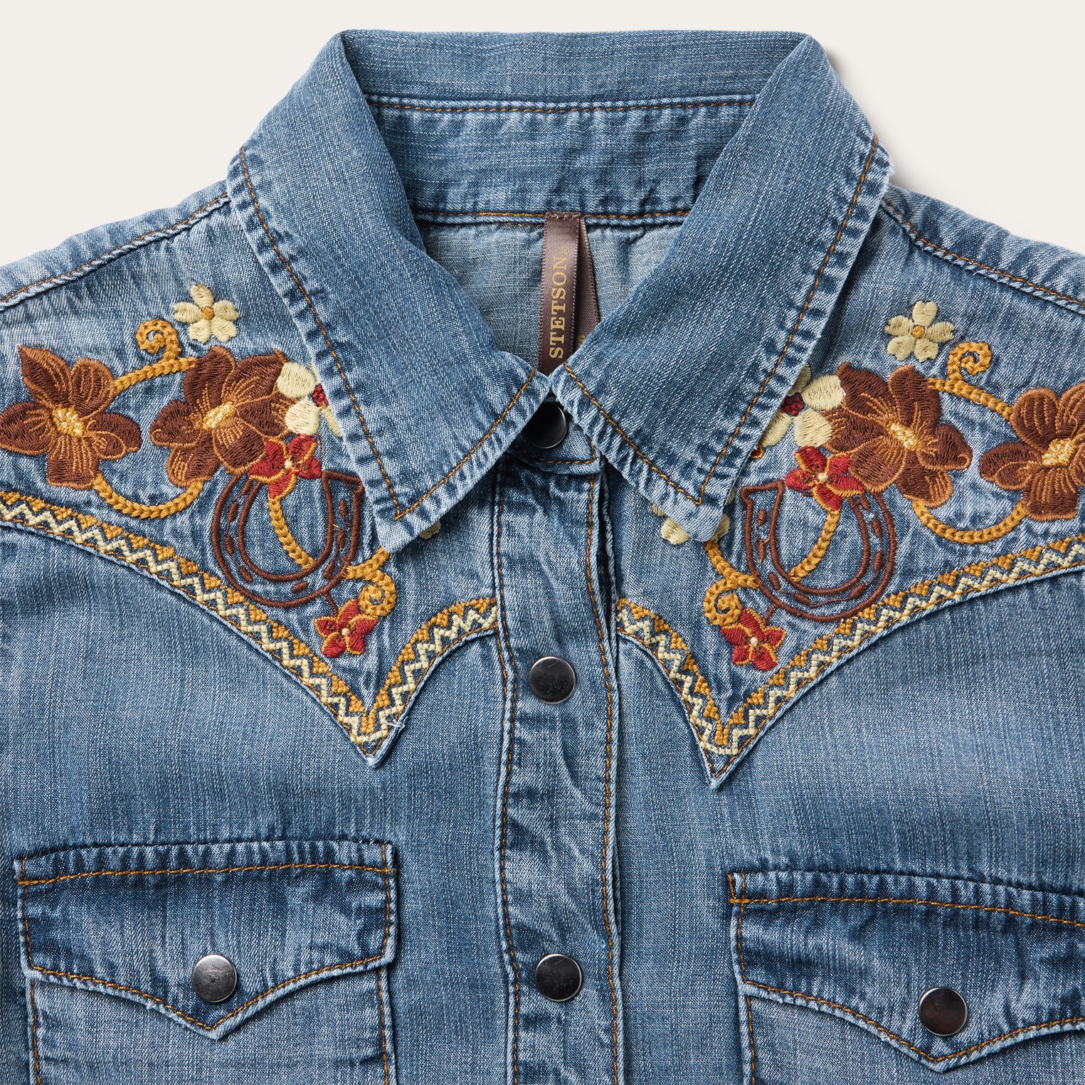 Embroidered Western Shirt Dress - Image 3