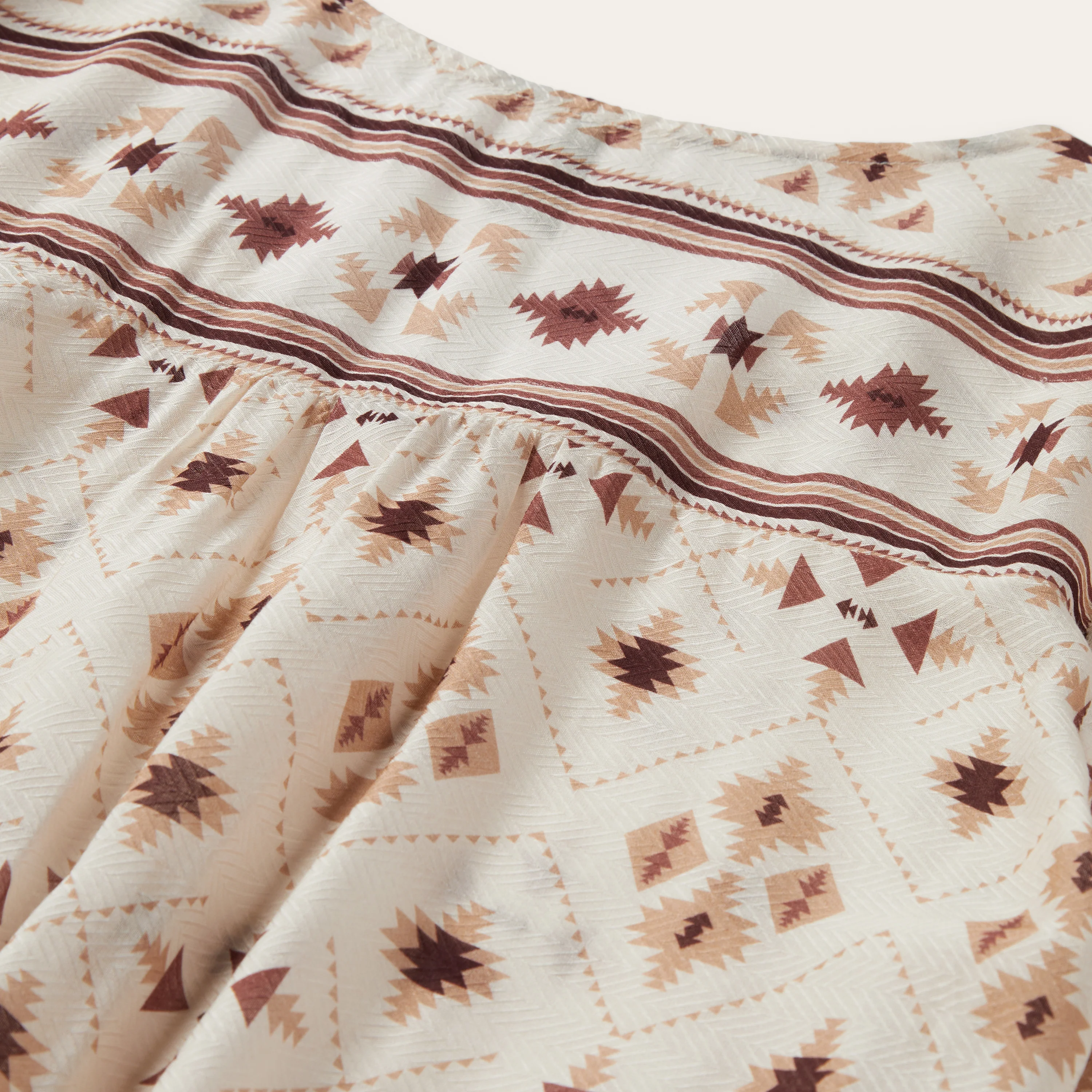Gaucho Print Herringbone Blouse - Image 4
