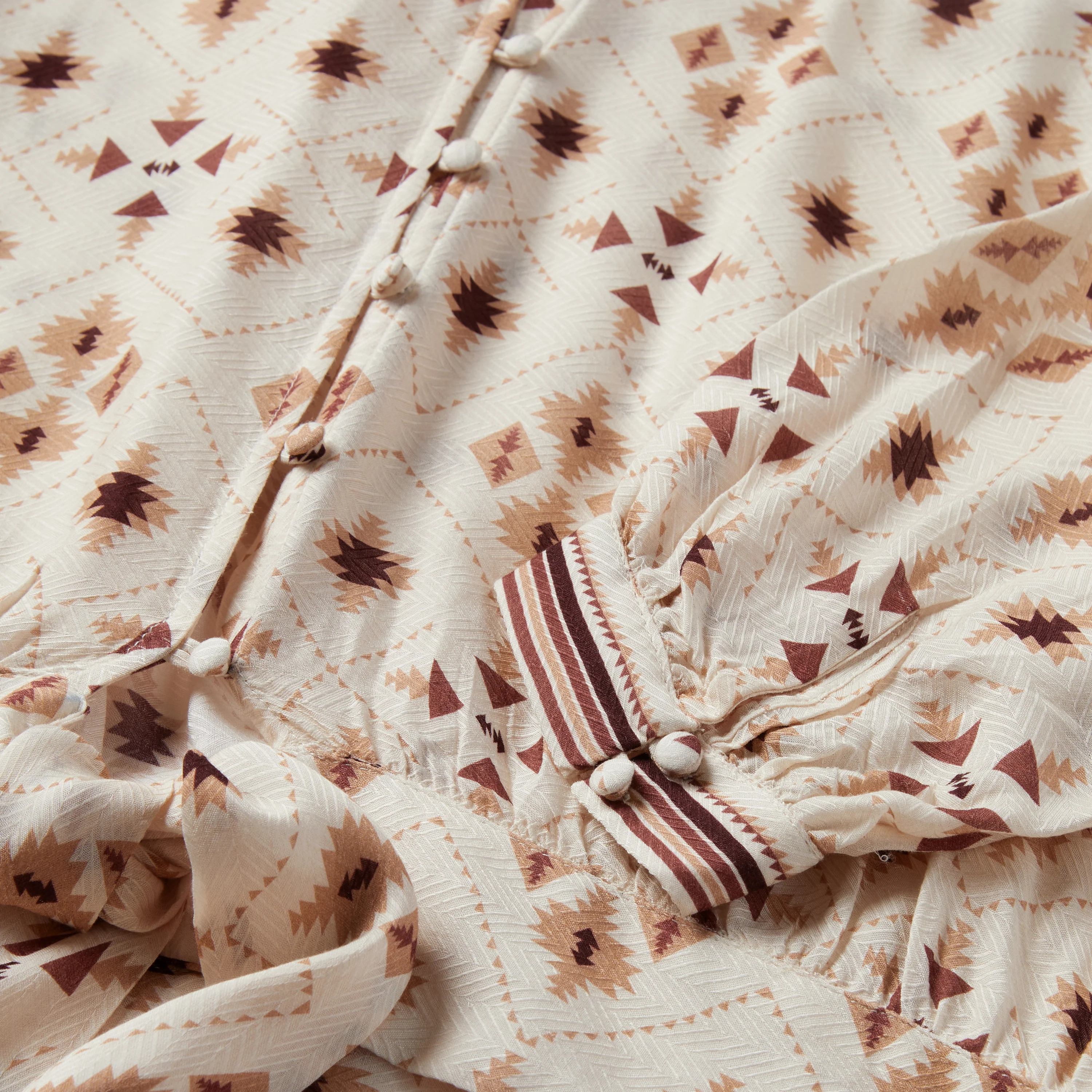 Gaucho Print Herringbone Blouse - Image 5
