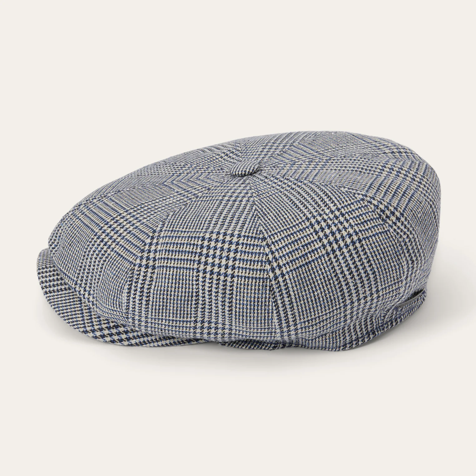 Glen Check Silk/Cotton 8-Panel Cap - Image 3