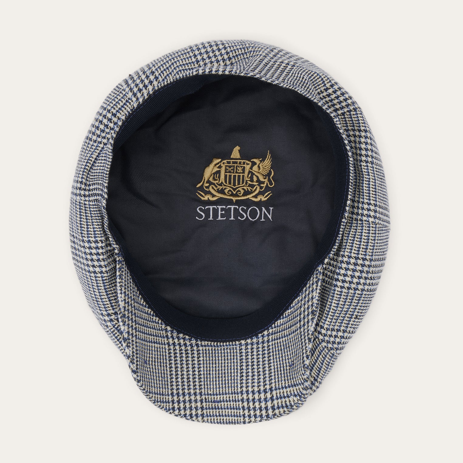 Glen Check Silk/Cotton 8-Panel Cap - Image 5