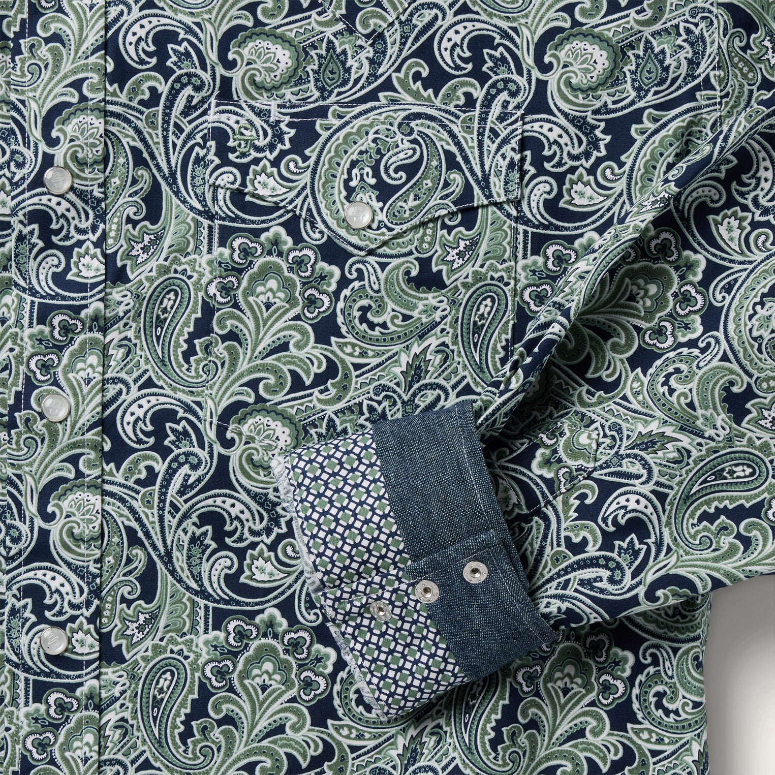 Greenspring Paisley Print Western Shirt - Image 5