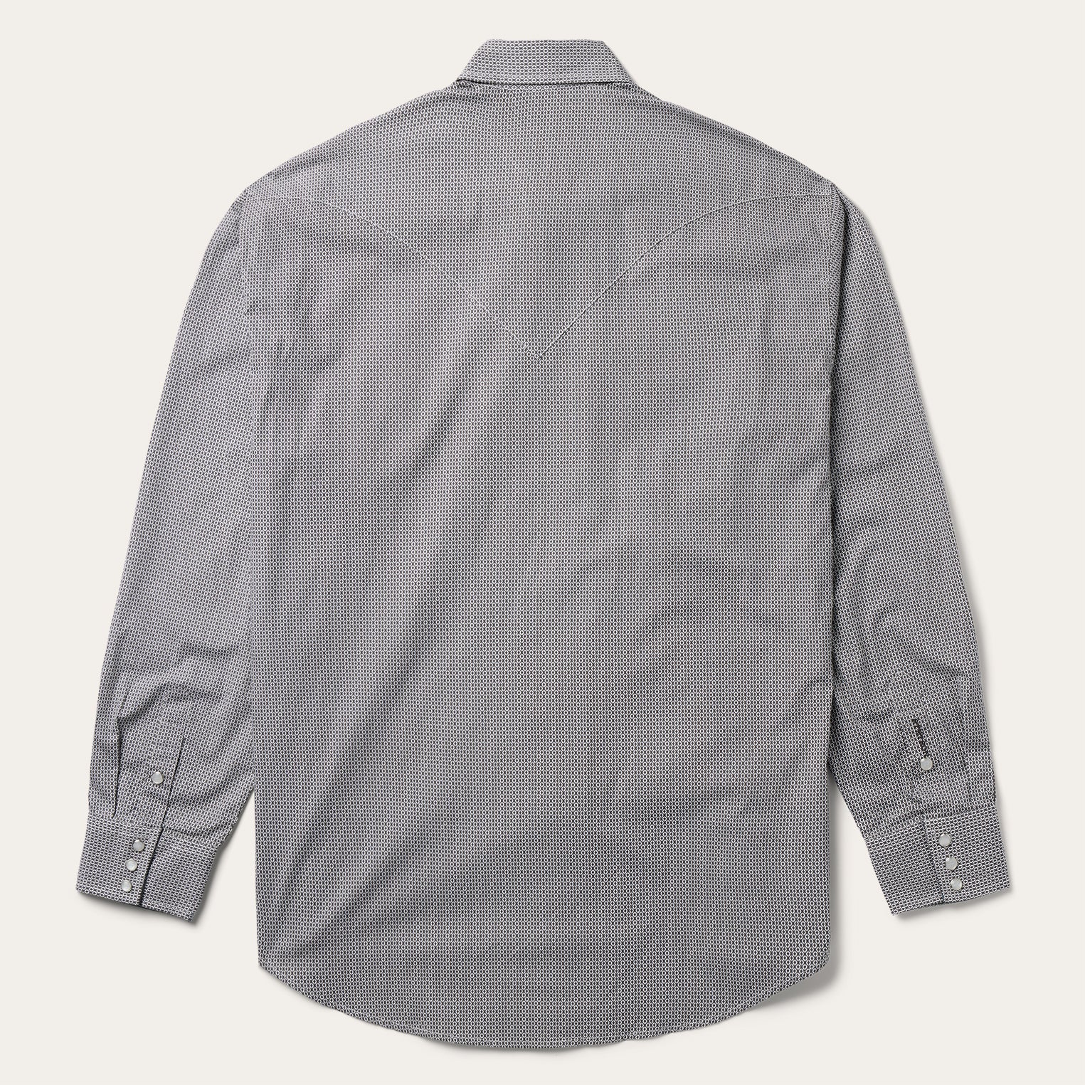 Grey Geo Print Western Shirt - Image 2