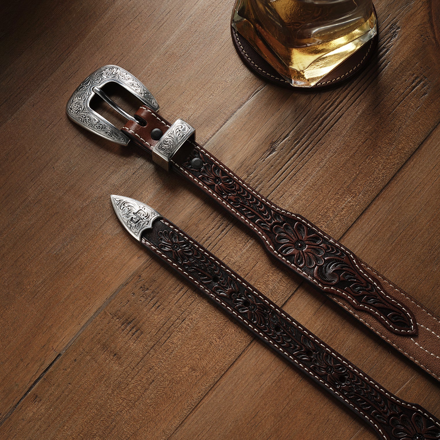 Tooled Tapered Belt - Image 3