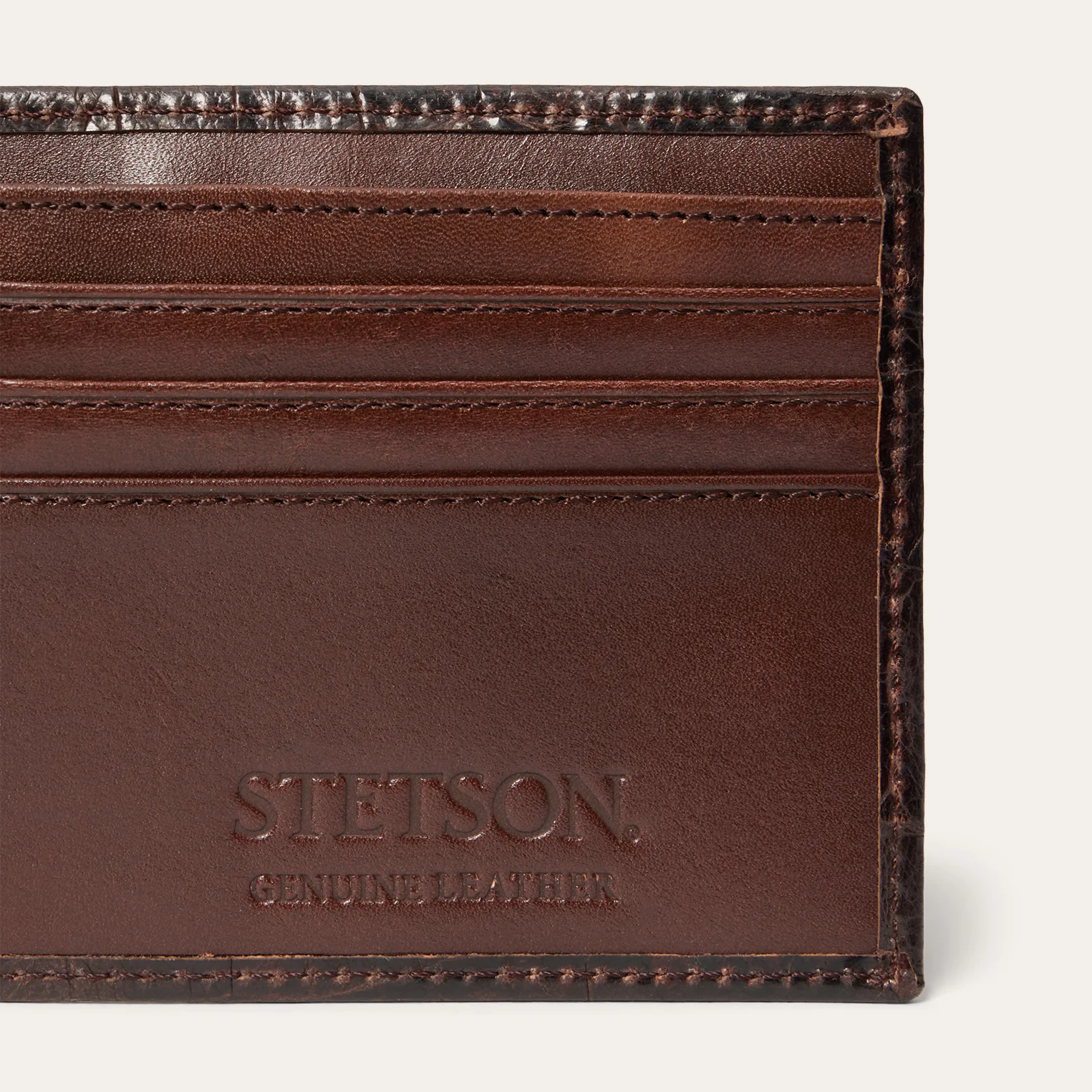 Tooled Embossed Croco Bi-Fold Wallet - Image 5