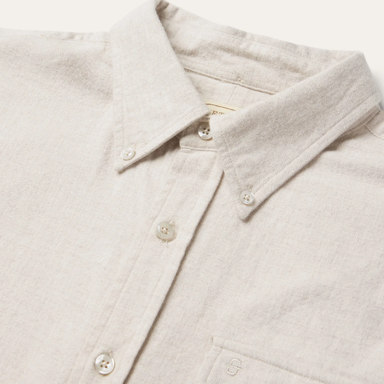 Heathered Flannel Button-Down Shirt - Image 5