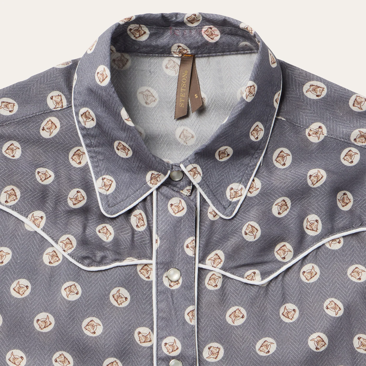 Horse Pennies Print Western Shirt - Image 3