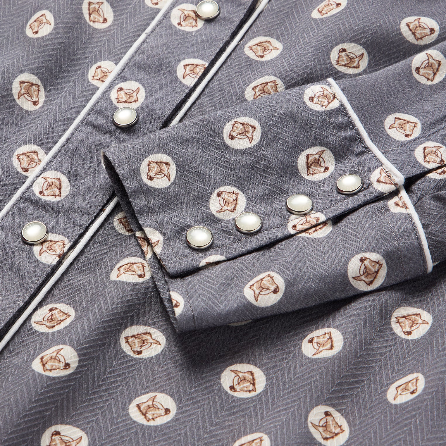 Horse Pennies Print Western Shirt - Image 5