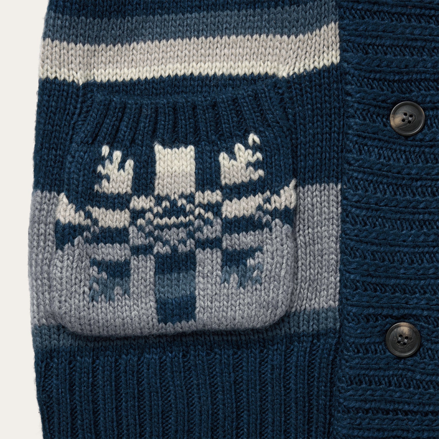 Indigo Aztec Belted Cardigan - Image 3