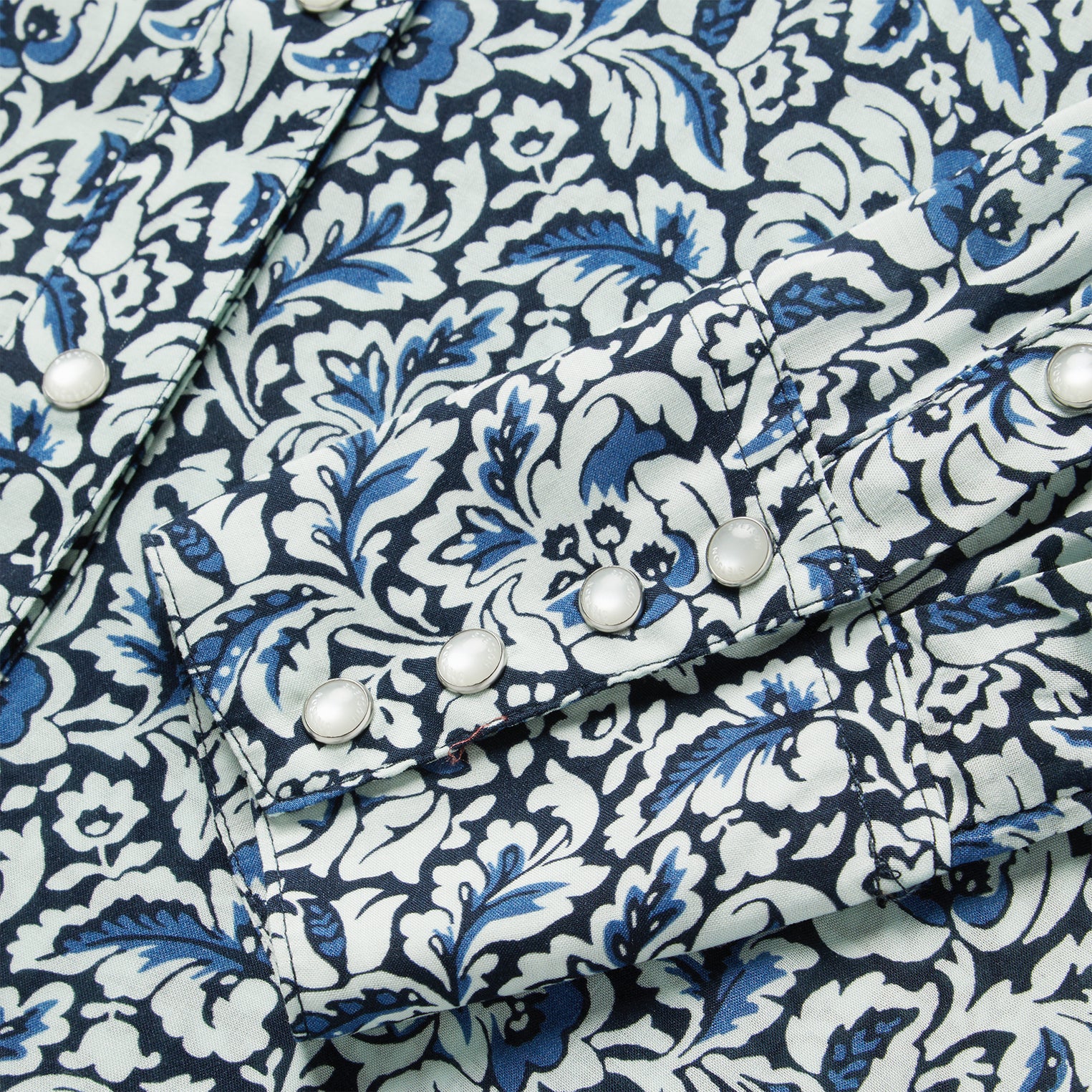 Indigo Tapestry Print Shirt - Image 6