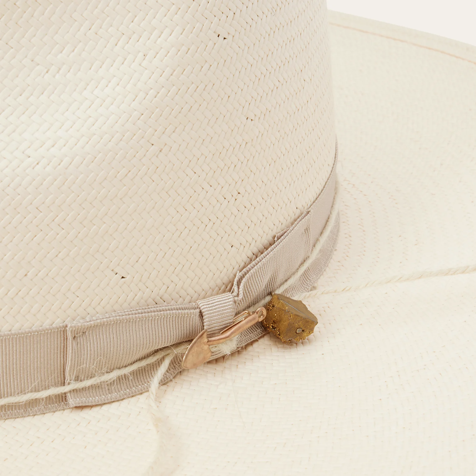 JW Marshall Straw Flat Brim Hat - Image 8