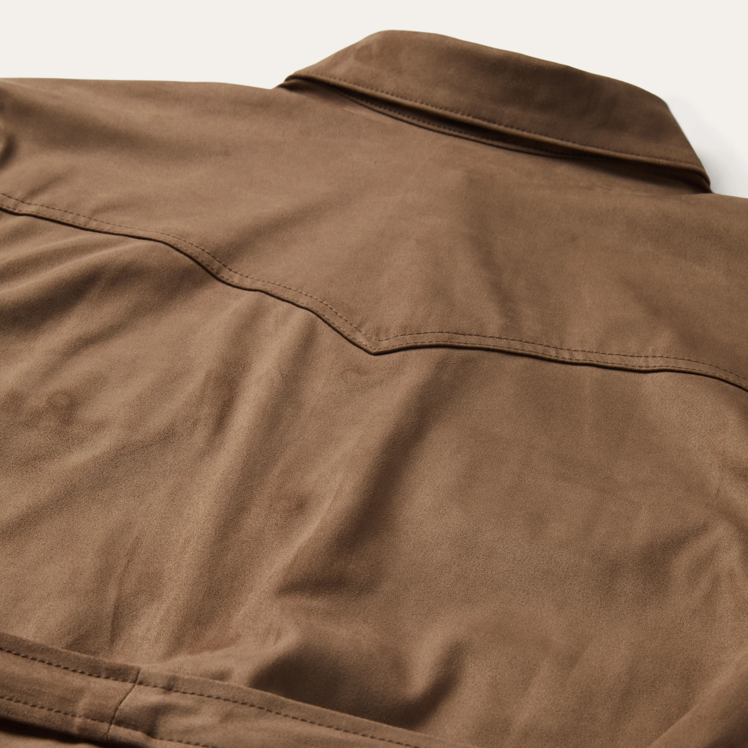Khaki Suede Western Shirt - Image 4