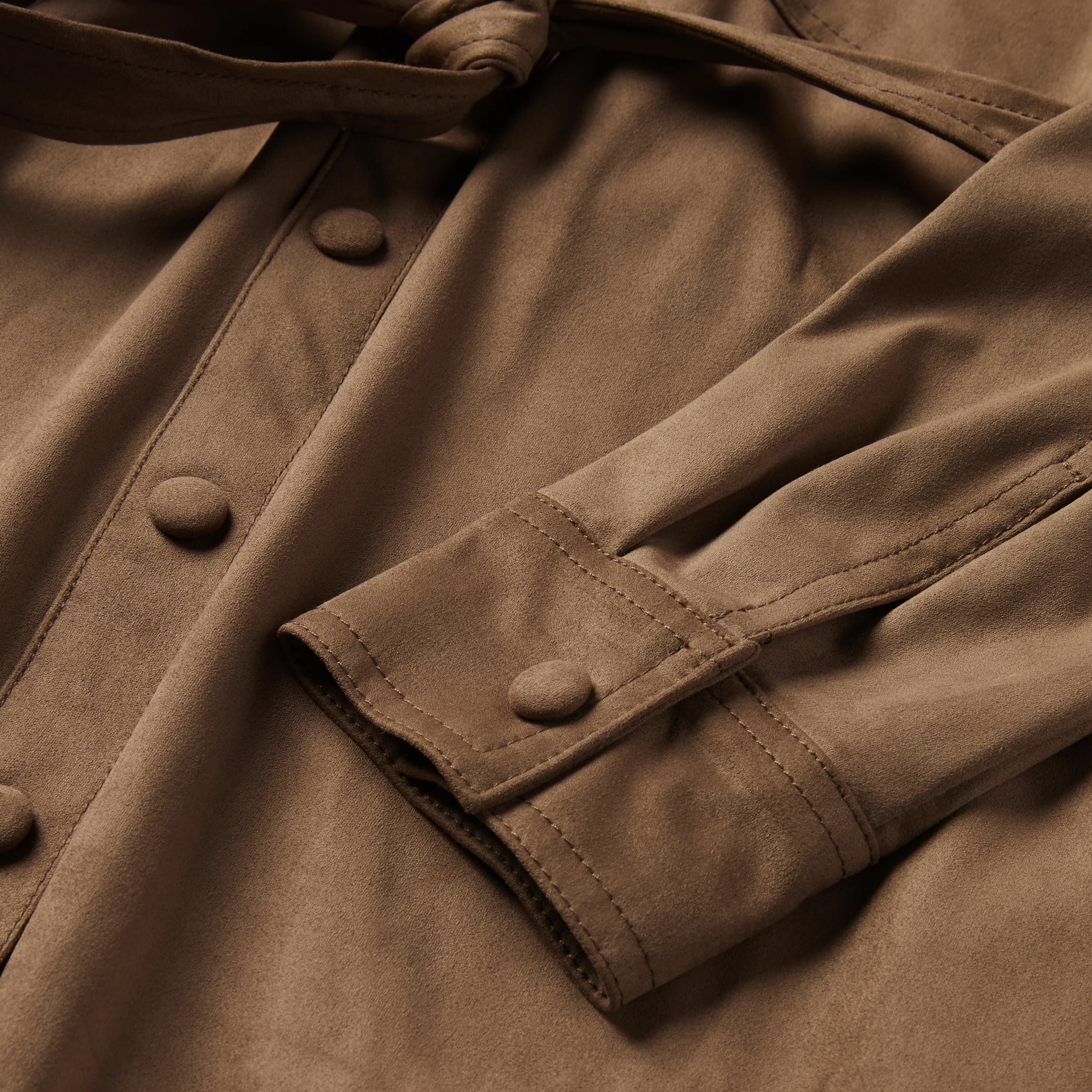 Khaki Suede Western Shirt - Image 5