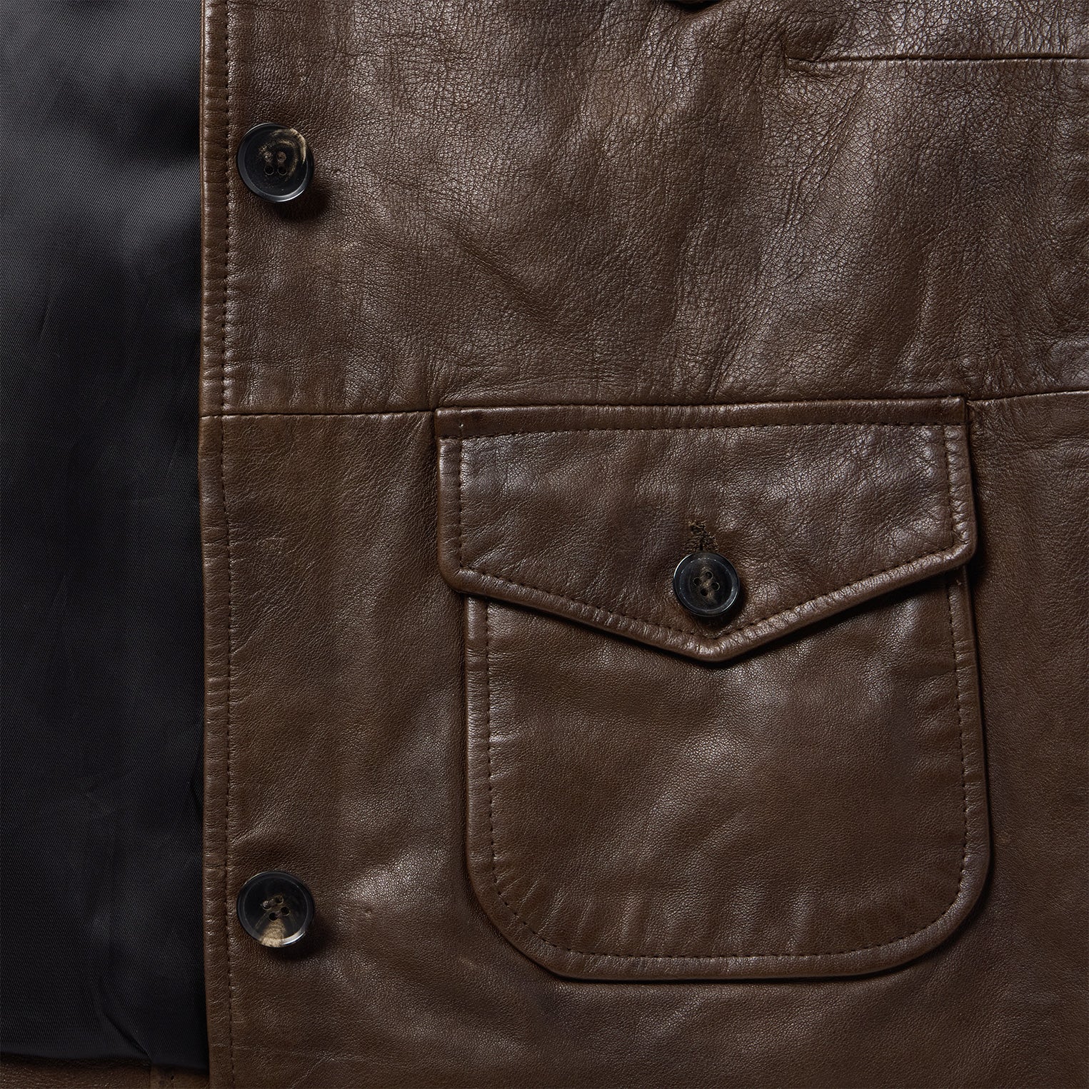 Lamb Leather Cropped Jacket - Image 4