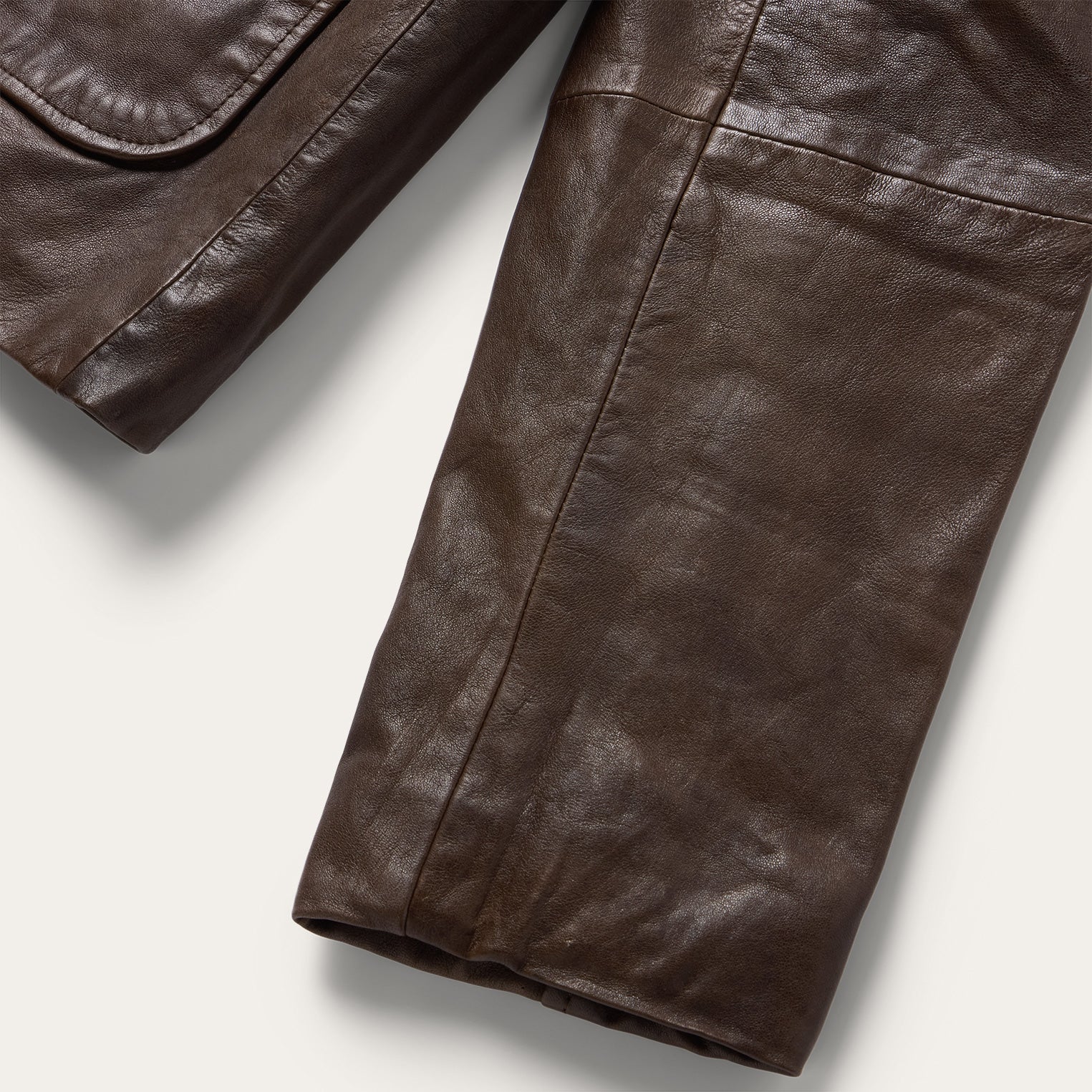 Lamb Leather Cropped Jacket - Image 5
