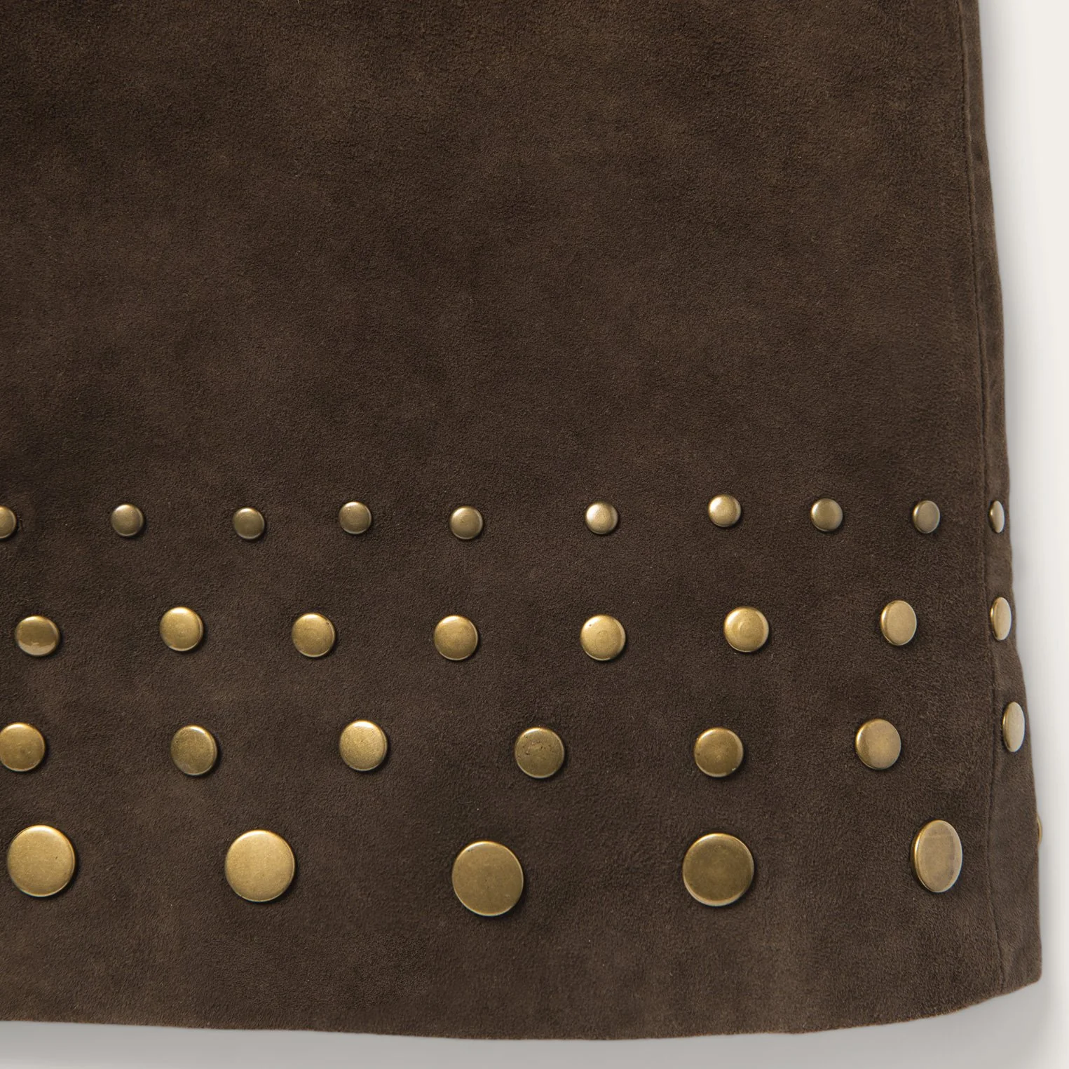 Lamb Suede Skirt with Nailheads - Image 3