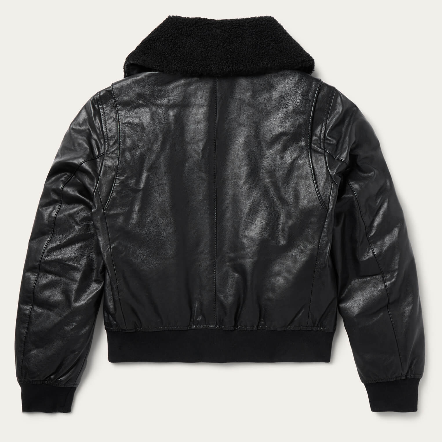 Leather Bomber Jacket - Image 3