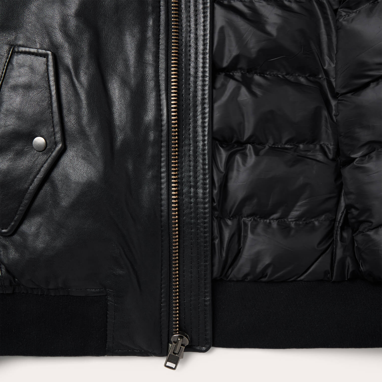 Leather Bomber Jacket - Image 5